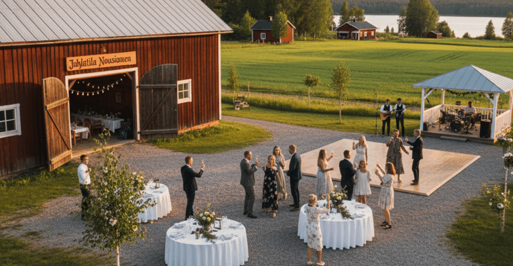Idyllinen juhlatila Nousiaisen alueella.